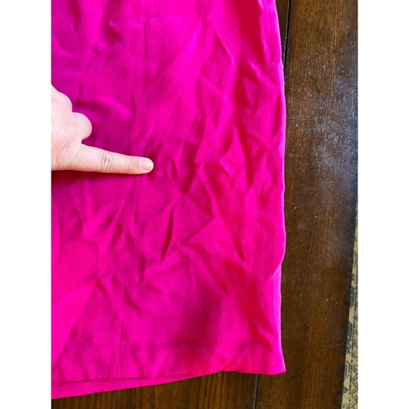 Vintage August Silk Sheath Dress Suit Set Fuchsia  Pink Professional Office 8 - Picture 10 of 14